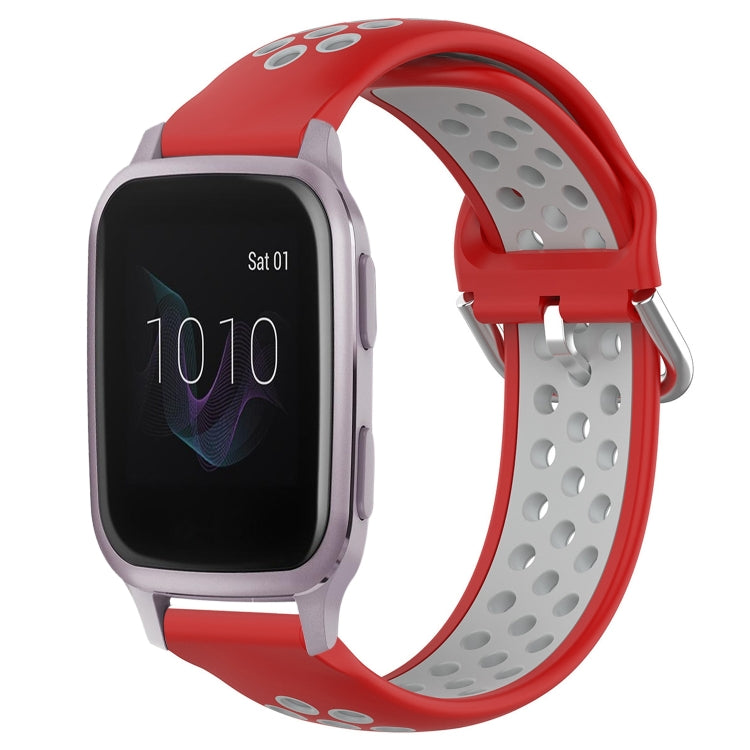 For Garmin Venu SQ 20mm Perforated Breathable Sports Silicone Watch Band