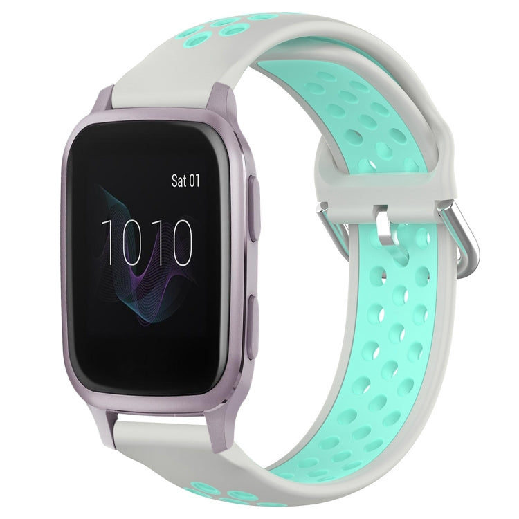 For Garmin Venu SQ 20mm Perforated Breathable Sports Silicone Watch Band