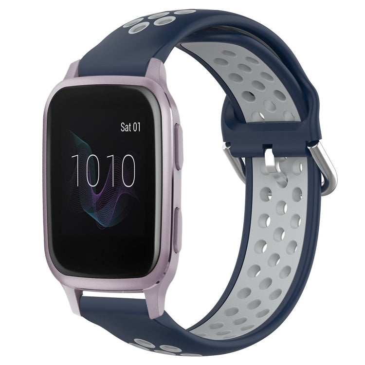 For Garmin Venu SQ 20mm Perforated Breathable Sports Silicone Watch Band