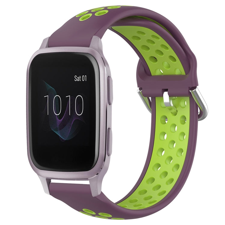 For Garmin Venu SQ 20mm Perforated Breathable Sports Silicone Watch Band
