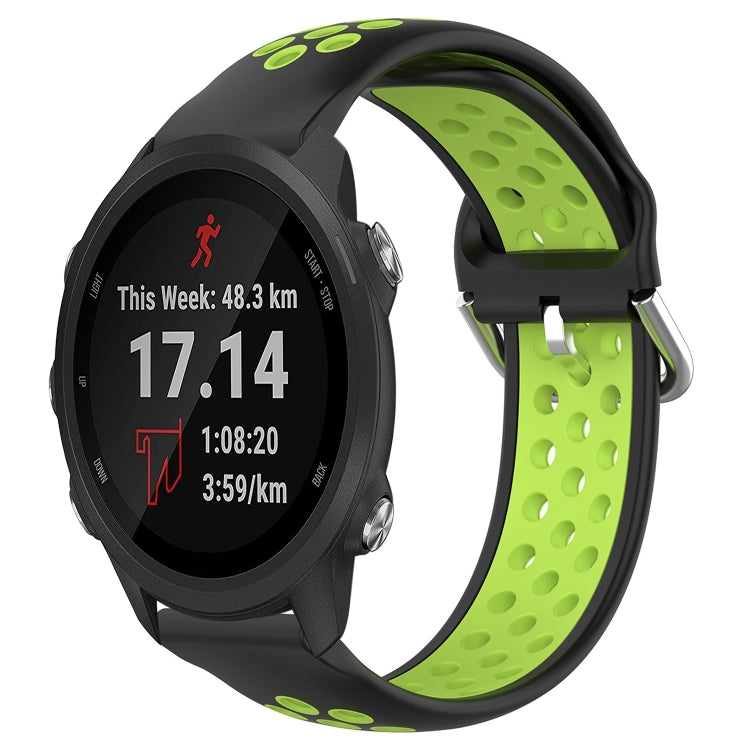For Garmin Forerunner 245 20mm Perforated Breathable Sports Silicone Watch Band