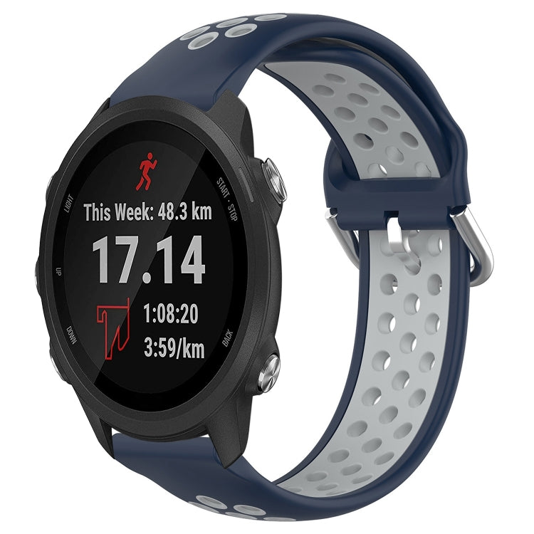 For Garmin Forerunner 245 20mm Perforated Breathable Sports Silicone Watch Band
