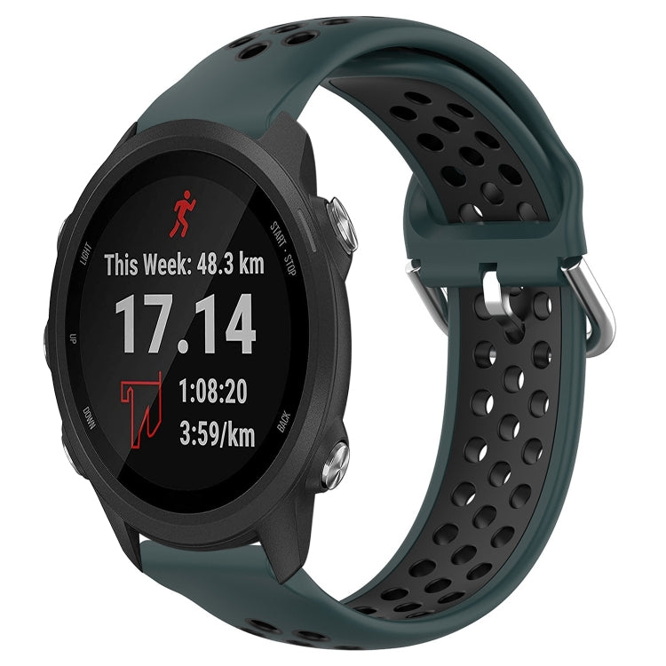 For Garmin Forerunner 245 Music 20mm Perforated Breathable Sports Silicone Watch Band