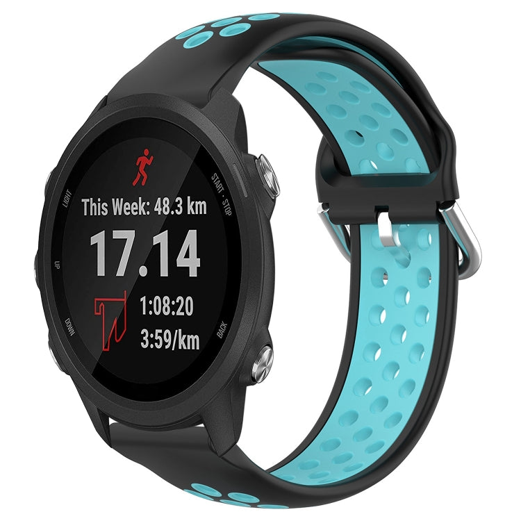 For Garmin Forerunner 245 Music 20mm Perforated Breathable Sports Silicone Watch Band