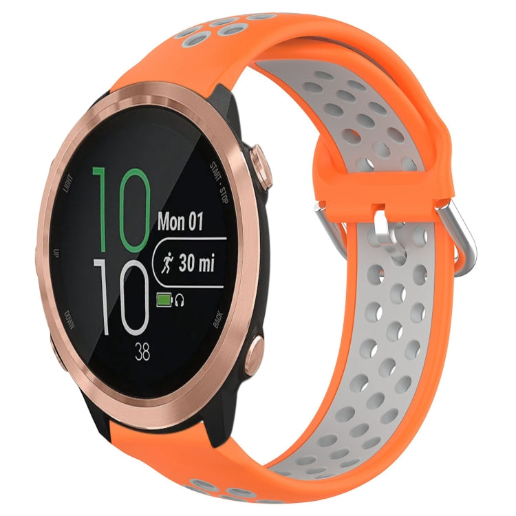 For Garmin Forerunner 645 20mm Perforated Breathable Sports Silicone Watch Band