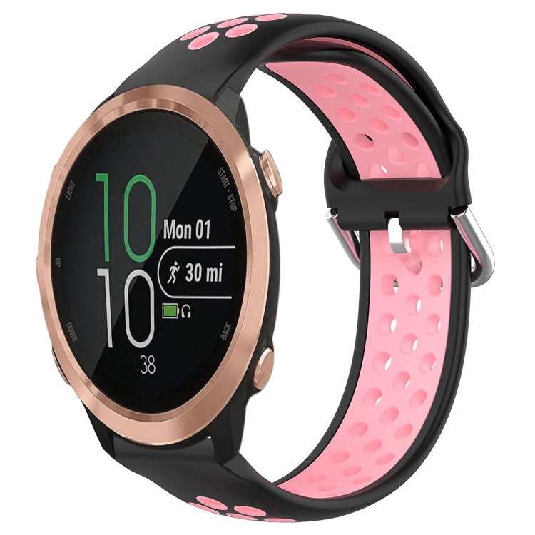 For Garmin Forerunner 645 20mm Perforated Breathable Sports Silicone Watch Band