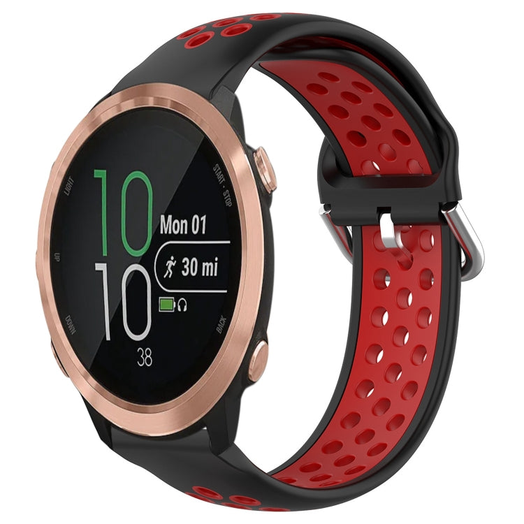 For Garmin Forerunner 645 20mm Perforated Breathable Sports Silicone Watch Band