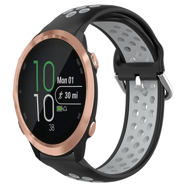 For Garmin Forerunner 645 20mm Perforated Breathable Sports Silicone Watch Band