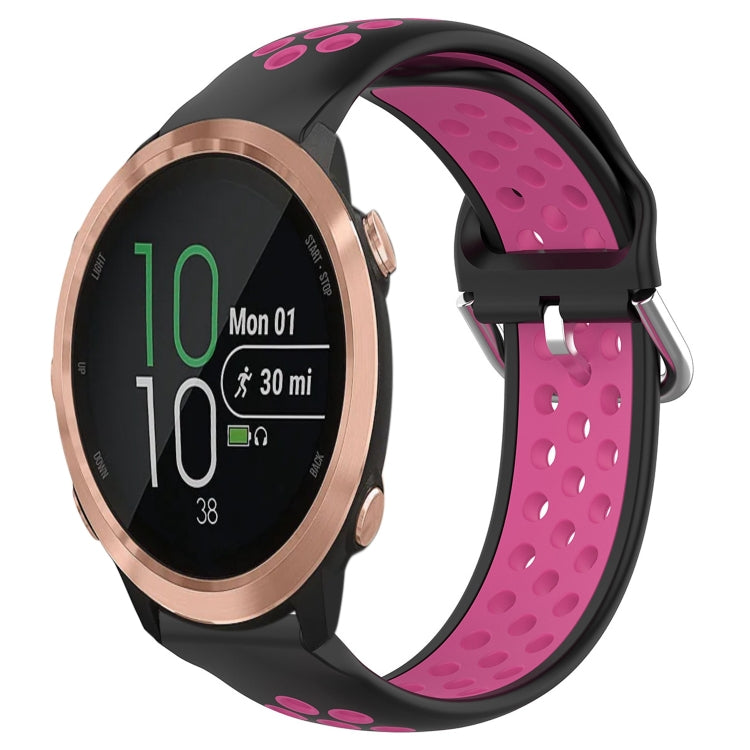 For Garmin Forerunner 645 20mm Perforated Breathable Sports Silicone Watch Band