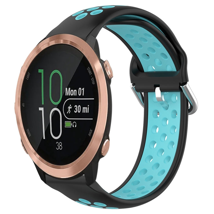 For Garmin Forerunner 645 20mm Perforated Breathable Sports Silicone Watch Band