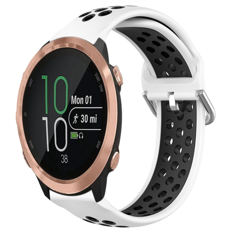 For Garmin Forerunner 645 Music 20mm Perforated Breathable Sports Silicone Watch Band