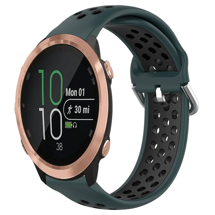 For Garmin Forerunner 645 Music 20mm Perforated Breathable Sports Silicone Watch Band