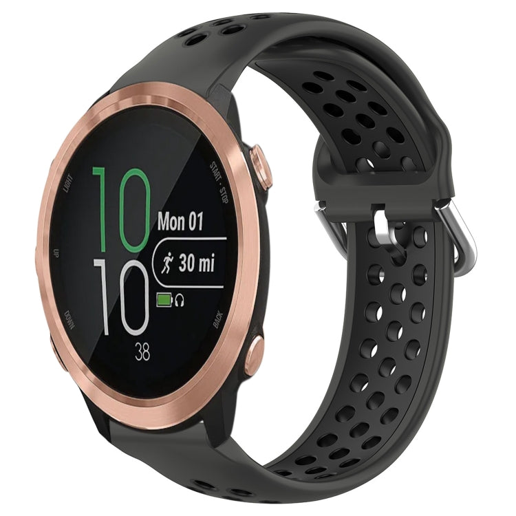 For Garmin Forerunner 645 Music 20mm Perforated Breathable Sports Silicone Watch Band