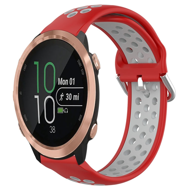 For Garmin Forerunner 645 Music 20mm Perforated Breathable Sports Silicone Watch Band
