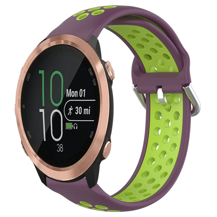 For Garmin Forerunner 645 Music 20mm Perforated Breathable Sports Silicone Watch Band
