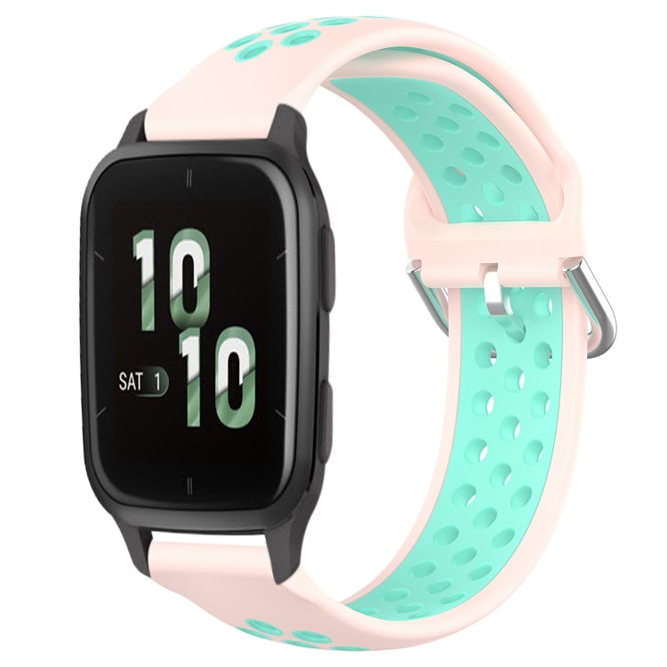 For Garmin Forerunner Sq2 20mm Perforated Breathable Sports Silicone Watch Band