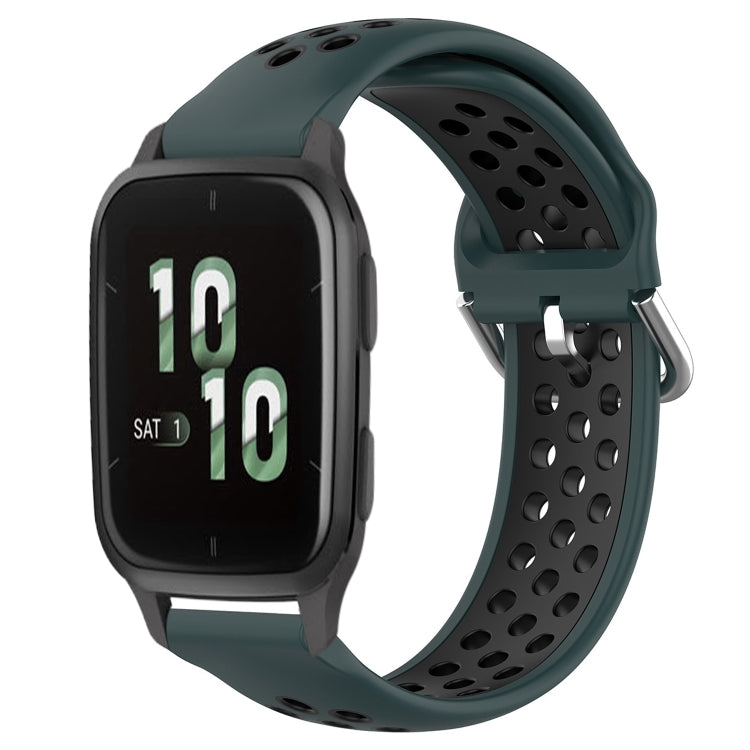 For Garmin Forerunner Sq2 20mm Perforated Breathable Sports Silicone Watch Band