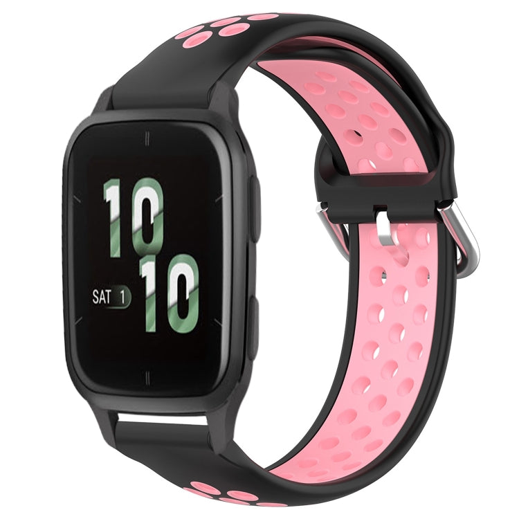 For Garmin Forerunner Sq2 20mm Perforated Breathable Sports Silicone Watch Band