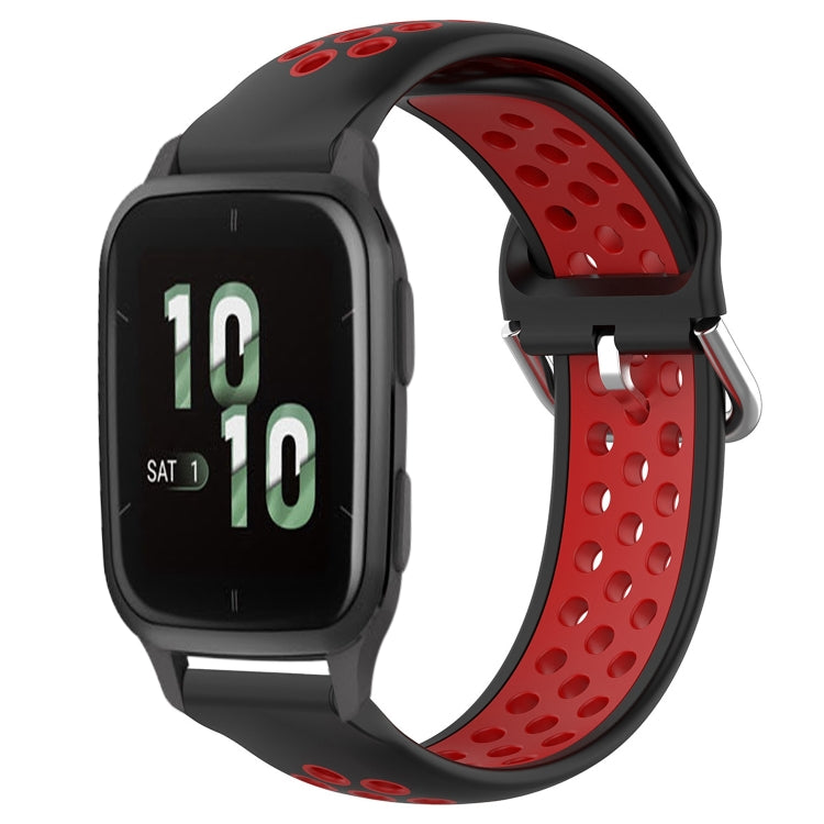 For Garmin Forerunner Sq2 20mm Perforated Breathable Sports Silicone Watch Band