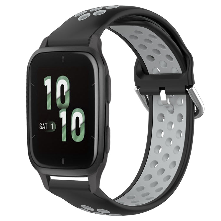 For Garmin Forerunner Sq2 20mm Perforated Breathable Sports Silicone Watch Band