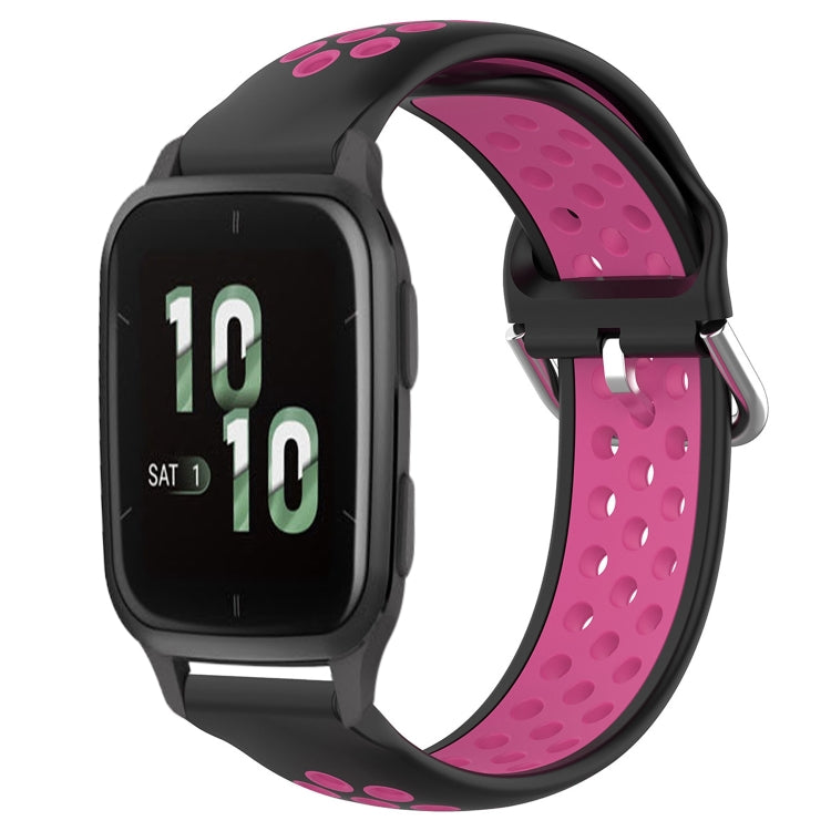 For Garmin Forerunner Sq2 20mm Perforated Breathable Sports Silicone Watch Band