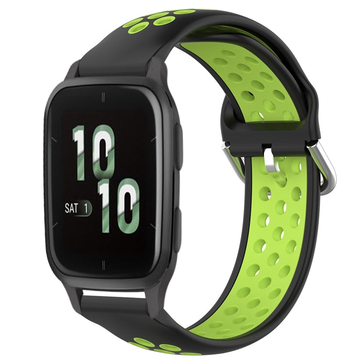 For Garmin Forerunner Sq2 20mm Perforated Breathable Sports Silicone Watch Band