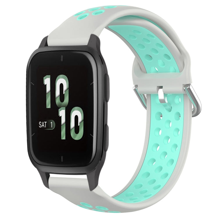 For Garmin Forerunner Sq2 20mm Perforated Breathable Sports Silicone Watch Band