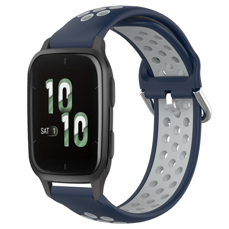 For Garmin Forerunner Sq2 20mm Perforated Breathable Sports Silicone Watch Band