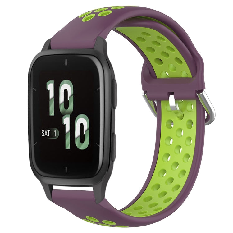 For Garmin Forerunner Sq2 20mm Perforated Breathable Sports Silicone Watch Band