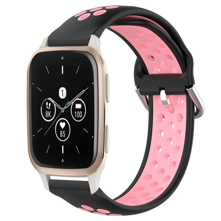 For Garmin Forerunner Sq2 Music 20mm Perforated Breathable Sports Silicone Watch Band