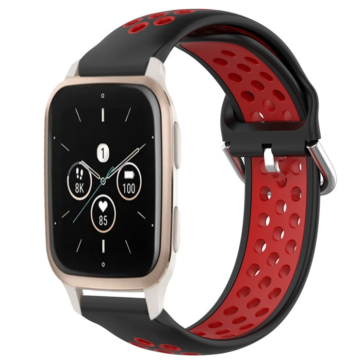 For Garmin Forerunner Sq2 Music 20mm Perforated Breathable Sports Silicone Watch Band