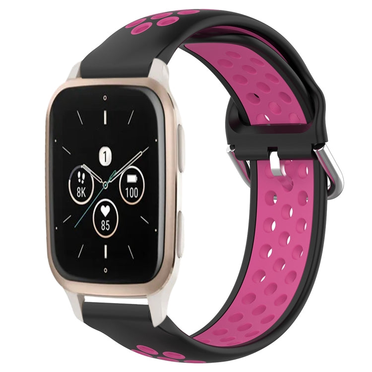 For Garmin Forerunner Sq2 Music 20mm Perforated Breathable Sports Silicone Watch Band