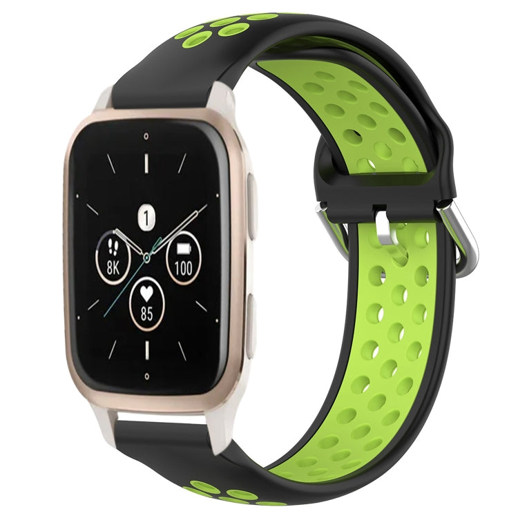 For Garmin Forerunner Sq2 Music 20mm Perforated Breathable Sports Silicone Watch Band