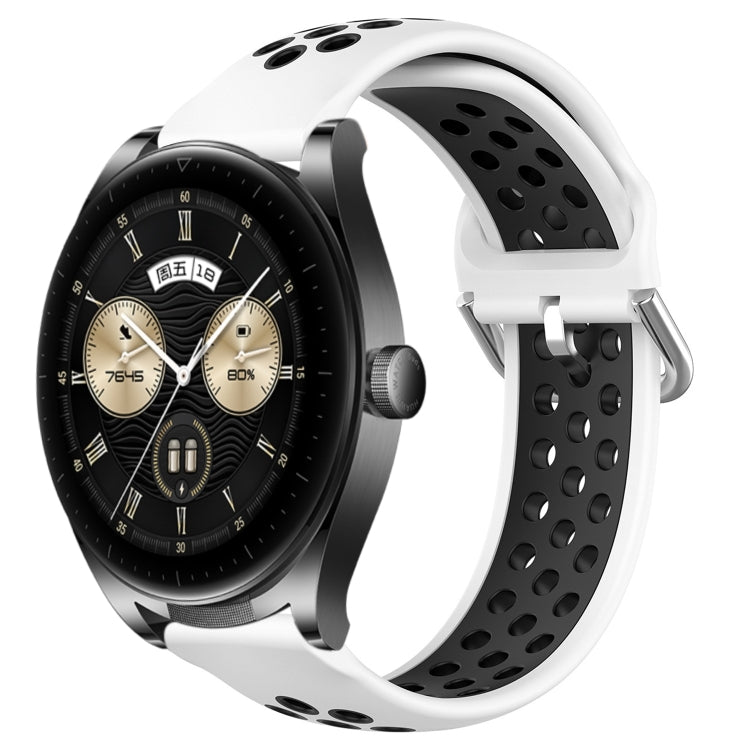 For Huawei Watch Buds 22mm Perforated Breathable Sports Silicone Watch Band