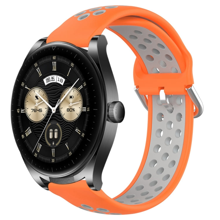 For Huawei Watch Buds 22mm Perforated Breathable Sports Silicone Watch Band