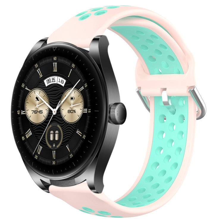 For Huawei Watch Buds 22mm Perforated Breathable Sports Silicone Watch Band