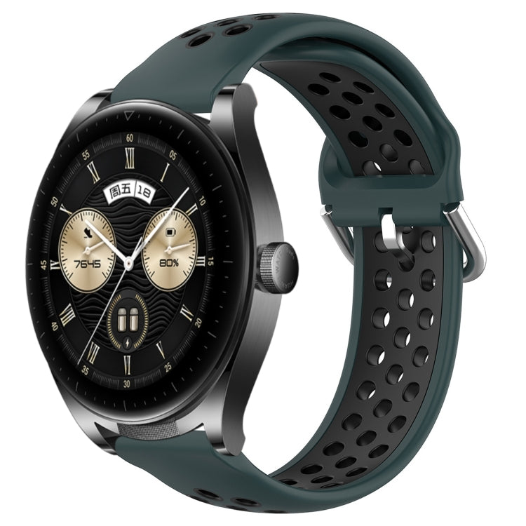 For Huawei Watch Buds 22mm Perforated Breathable Sports Silicone Watch Band