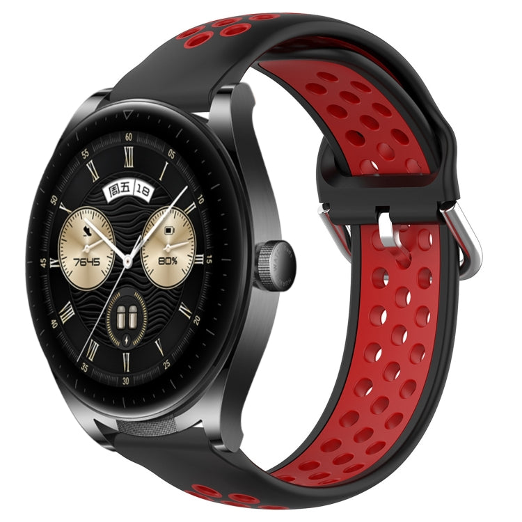 For Huawei Watch Buds 22mm Perforated Breathable Sports Silicone Watch Band