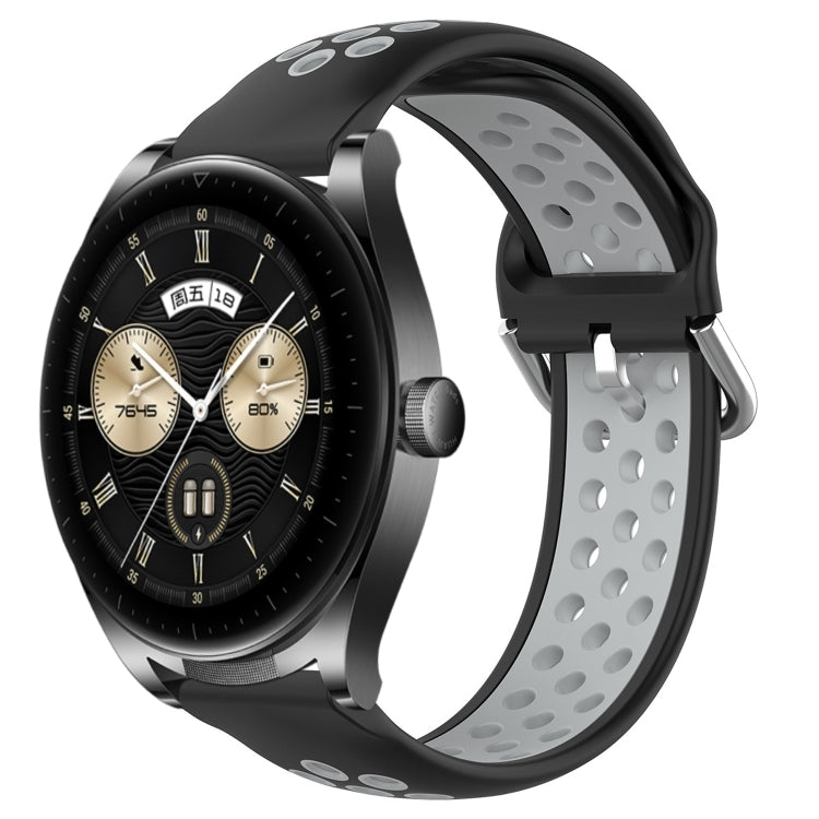 For Huawei Watch Buds 22mm Perforated Breathable Sports Silicone Watch Band