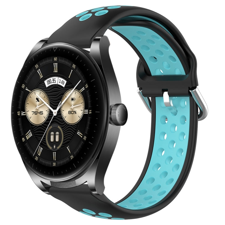 For Huawei Watch Buds 22mm Perforated Breathable Sports Silicone Watch Band