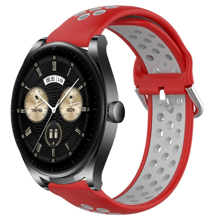 For Huawei Watch Buds 22mm Perforated Breathable Sports Silicone Watch Band