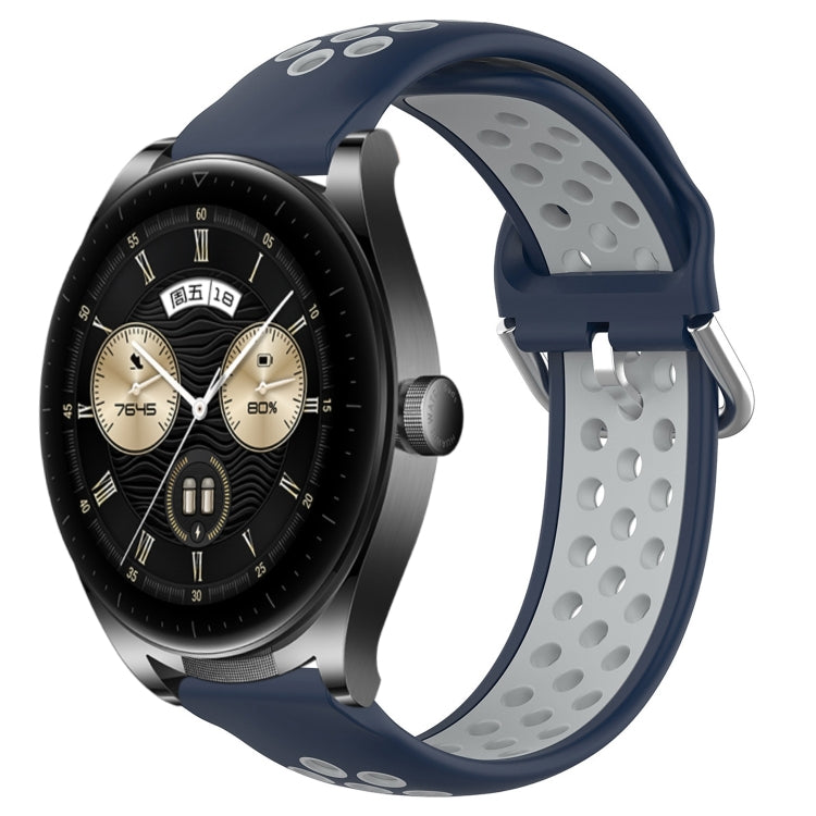 For Huawei Watch Buds 22mm Perforated Breathable Sports Silicone Watch Band
