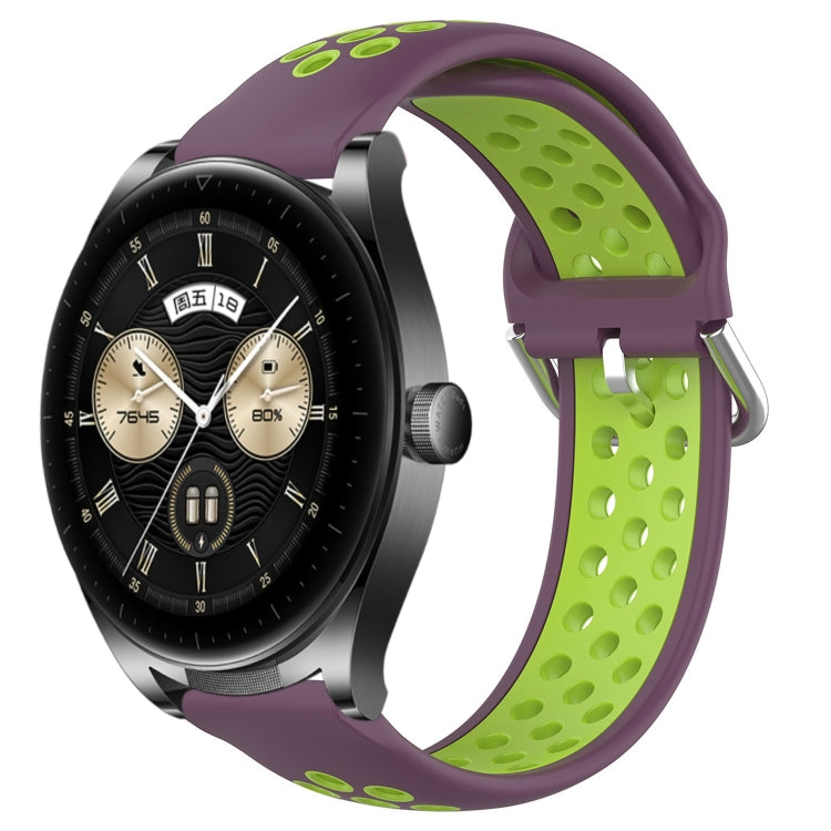 For Huawei Watch Buds 22mm Perforated Breathable Sports Silicone Watch Band