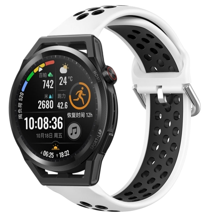 For Huawei Watch GT Runner 22mm Perforated Breathable Sports Silicone Watch Band