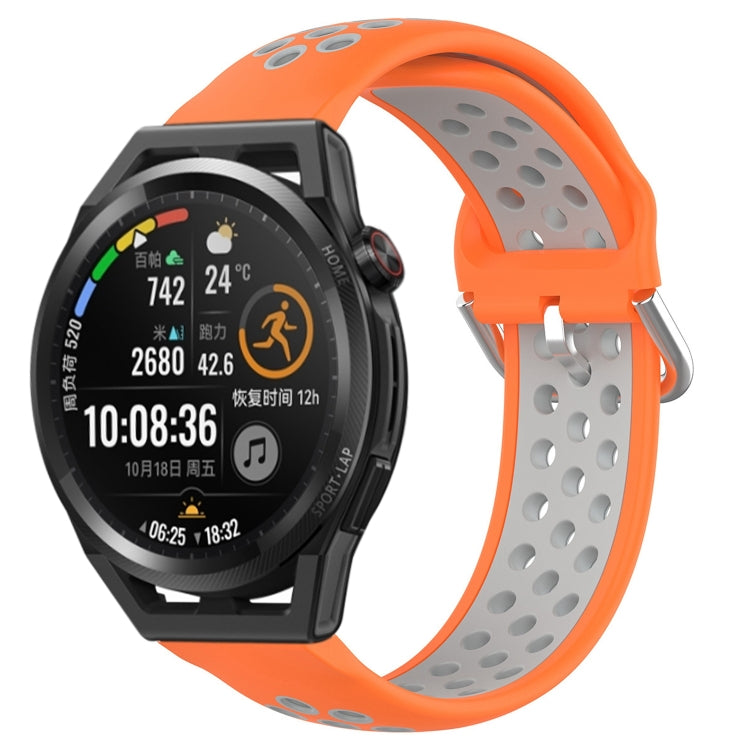 For Huawei Watch GT Runner 22mm Perforated Breathable Sports Silicone Watch Band