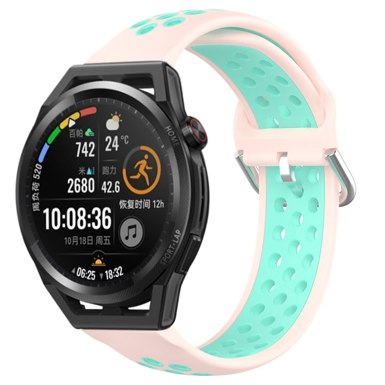 For Huawei Watch GT Runner 22mm Perforated Breathable Sports Silicone Watch Band