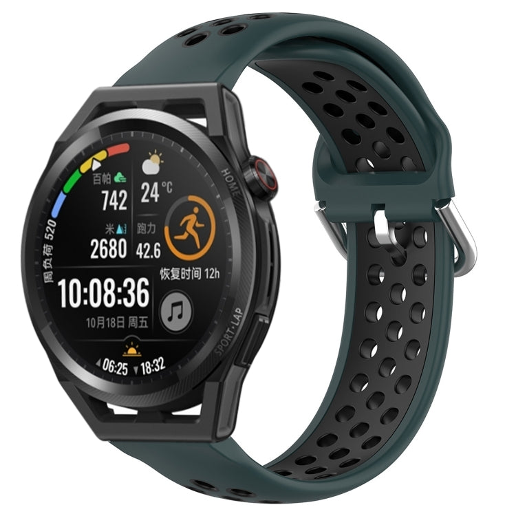 For Huawei Watch GT Runner 22mm Perforated Breathable Sports Silicone Watch Band