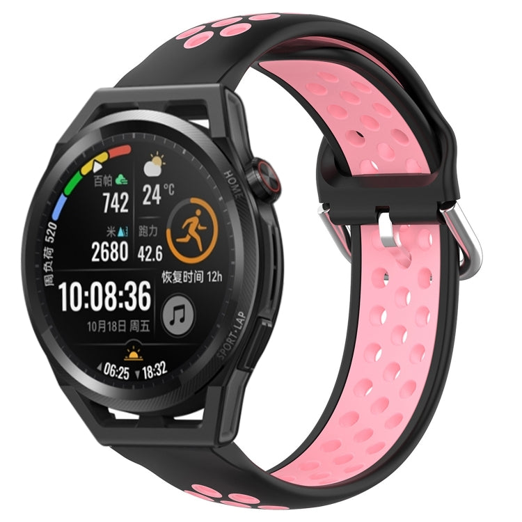 For Huawei Watch GT Runner 22mm Perforated Breathable Sports Silicone Watch Band