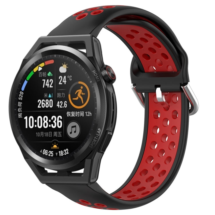 For Huawei Watch GT Runner 22mm Perforated Breathable Sports Silicone Watch Band
