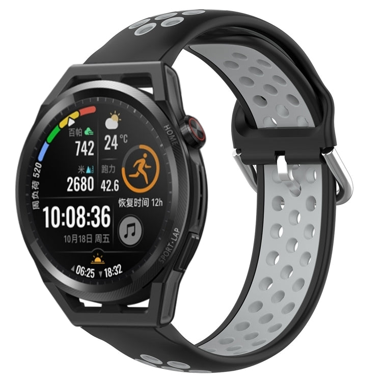 For Huawei Watch GT Runner 22mm Perforated Breathable Sports Silicone Watch Band